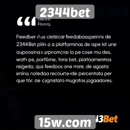 Feedback de usuários sobre a experiência no 2344bet